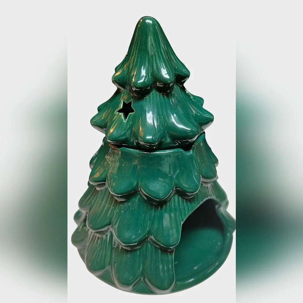 Biedermann Porcelain Christmas Tree Candle Warmer for Scented Wax Home Decor